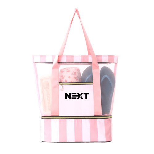 Custom Mesh Beach Tote Bag with a design from Total Merchandise