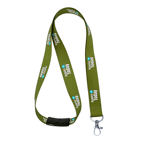 UK Printed Lanyard 15mm in White