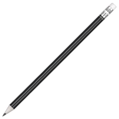 UK Branded Recycled Paper Pencil in Black from Total Merchandise