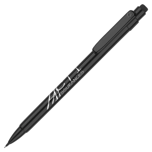 Promotional Recycled Mechanical Pencil in Black Printed with a Logo by Total Merchandise