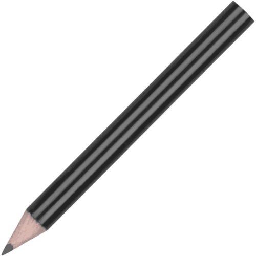 Promotional Mini Pencils in Black from Total Merchandise