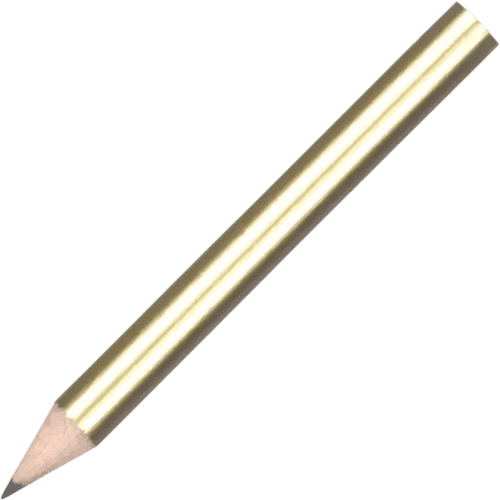 Custom Printed Mini Pencils in Gold from Total Merchandise