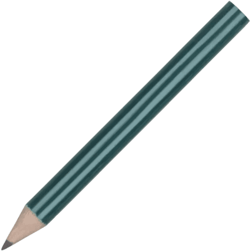 Custom Branded Mini Pencils in Green from Total Merchandise