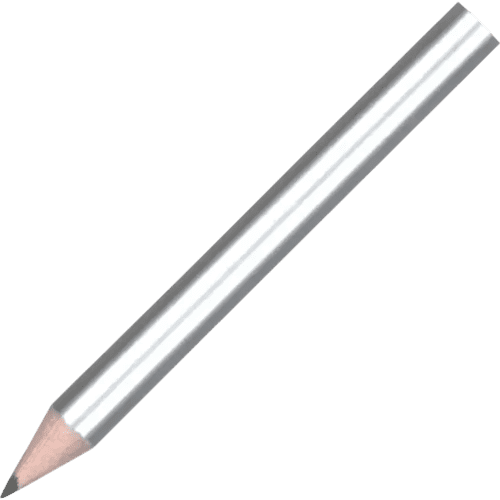 Promotional Mini Pencils in Silver from Total Merchandise