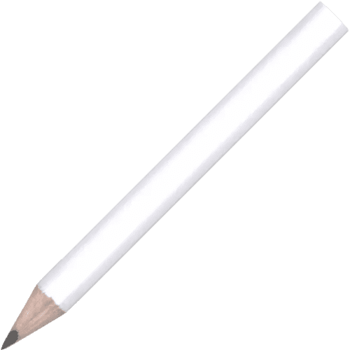 Promotional Mini Pencils in White from Total Merchandise