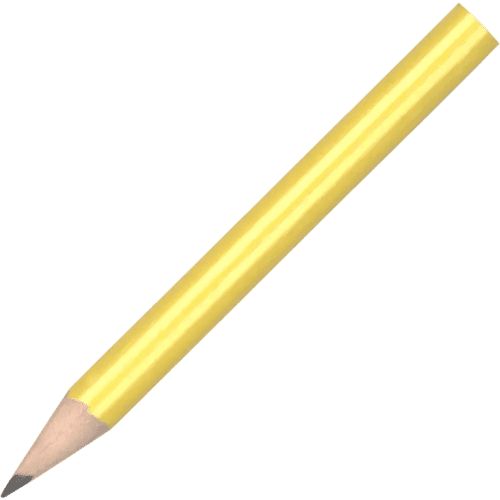 UK Branded Mini Pencils in Yellow Printed with a Logo by Total Merchandise