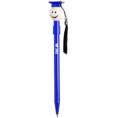 Custom Graduation Pen in Blue with a design from Total Merchandise