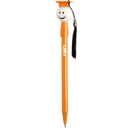 Branded Graduation Pen in Orange with a design from Total Merchandise