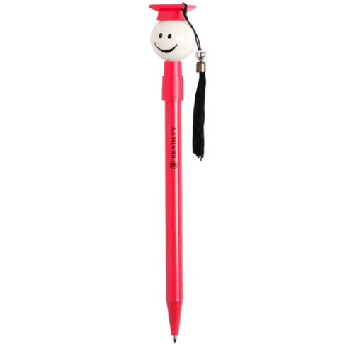Logo printed Graduation Pen in Red with a design from Total Merchandise