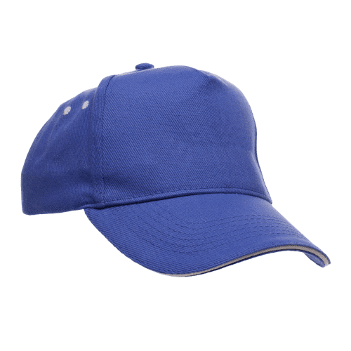 Ultimate Sandwich Peak 5 Panel Cap in Royal Blue branded with your logo from Total Merchandise