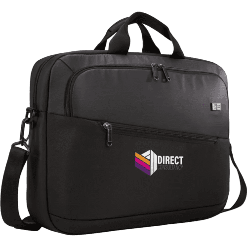 Branded Case Logic Propel 15.6" Laptop Briefcase in Black with a design form Total Merchandise