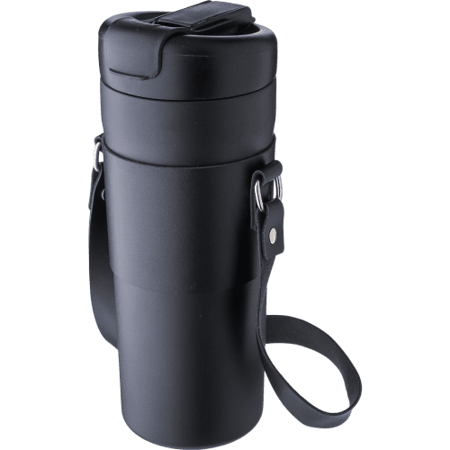 Custom Branded 730ml Stainless Steel Double Walled Bottle in Black with a design from Total Merchandise