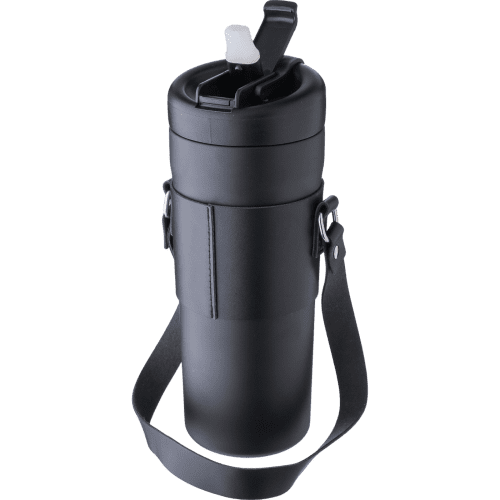 Promotional 730ml Stainless Steel Double Walled Bottle in Black from Total Merchandise