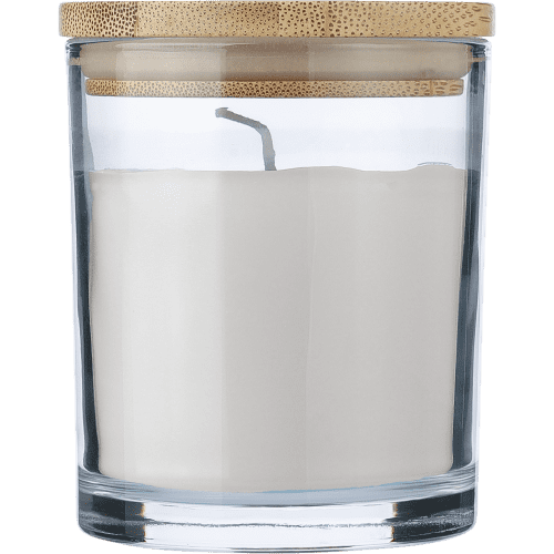 Custom Printed Glass Candle in White branded with your logo from Total Merchandise