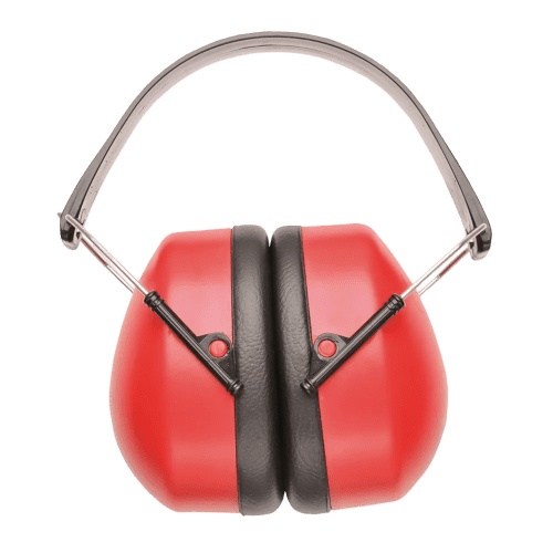 Branded Portwest Ultra Ear Defender in Red with a design from Total Merchandise