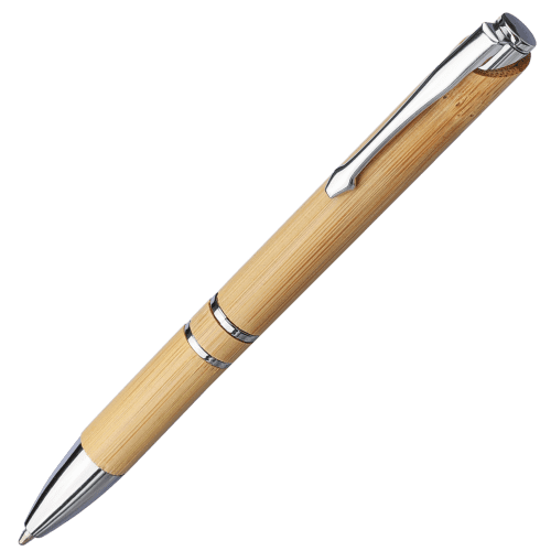 Customisable Eco Bamboo Ballpens in Bamboo branded with your logo from Total Merchandise