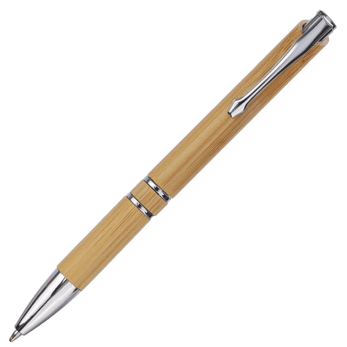 Personalisable Eco Bamboo Ballpens in Bamboo branded with your logo from Total Merchandise