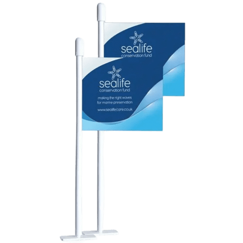 Conference Table Flags in White