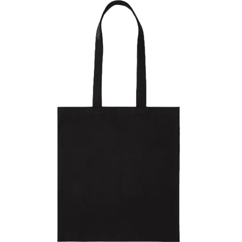 Personalised Coloured Sandgate Recycled 7oz Cotton Canvas Tote Bag in Black from Total Merchandise