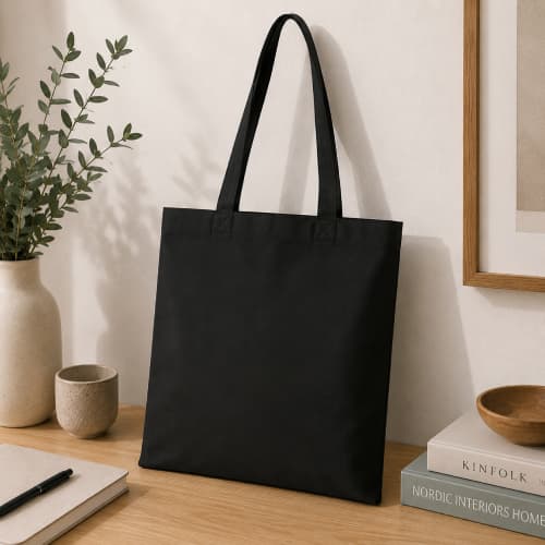 Lifestyle image of Sandgate Recycled 7oz Cotton Canvas Tote Bag by Total Merchandise