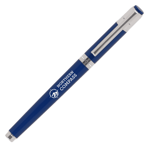 Promotional Enfield Gel Roller Ballpen in Navy Blue with a design from Total Merchandise