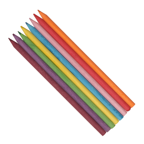 Custom Printed 8-Piece Coloured Pencil Set in Natural branded with your logo from Total Merchandise