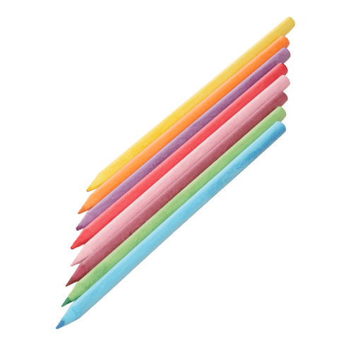 Personalisable 8-Piece Coloured Pencil Set in Natural branded with your logo from Total Merchandise