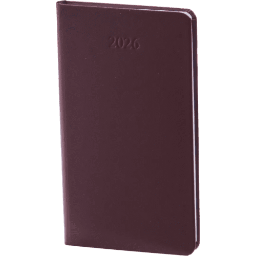 Branded Excel Portrait Weekly Pocket Diary in Burgundy from Total Merchandise
