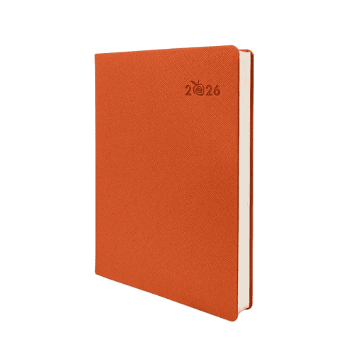 Customisable A5 Ortisei Appeel Diary in Orange branded with your logo from Total Merchandise