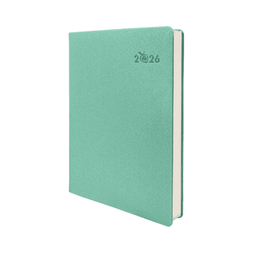 Logo Branded A5 Ortisei Appeel Diary in Turquoise branded with your logo from Total Merchandise