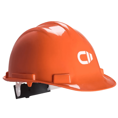 Logo printed Portwest Expert Shell Safety Helmet in Orange with a design from Total Merchandise