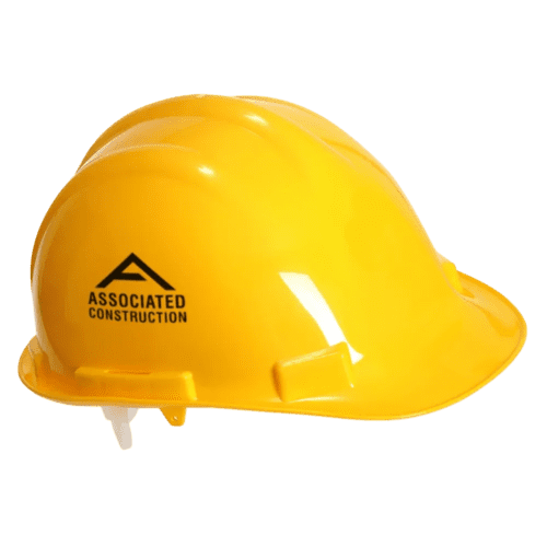 Custom Portwest Expert Shell Safety Helmet in Yellow with a design from Total Merchandise
