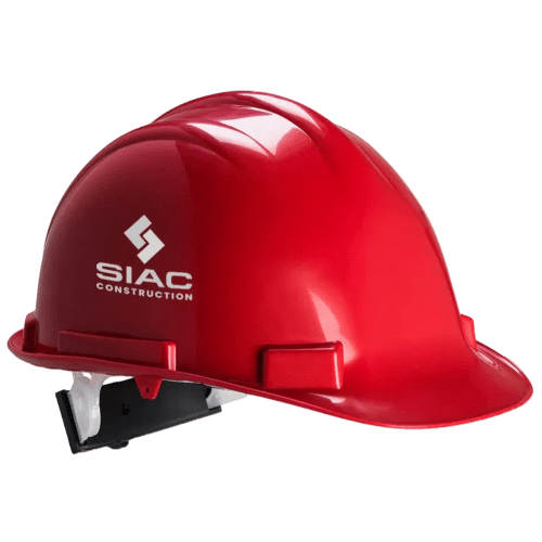 Printed Portwest Expert Shell Safety Helmet in Red with a design from Total Merchandise