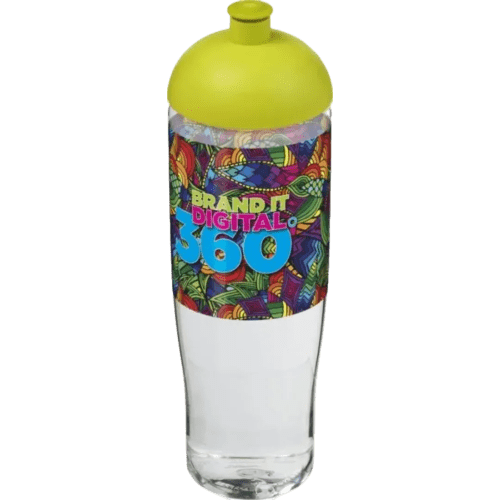 Promotional 700ml Tempo Sports Bottles with Dome Lid in Transparent/Lime from Total Merchandise