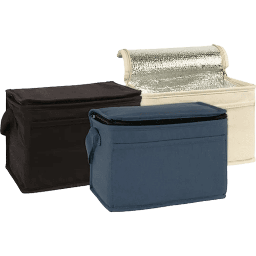 Custom Branded Eco Marden 6 Can Recycled Cotton Cooler Bags in all colours from Total Merchandise