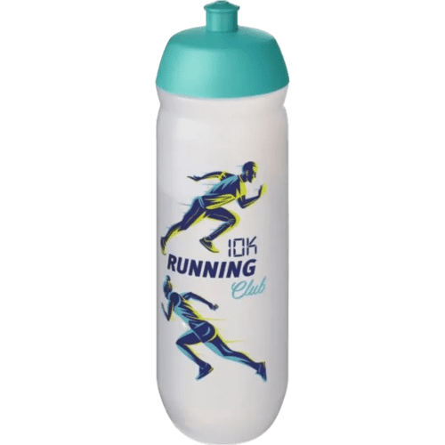750ml HydroFlex™ Frosted Squeezy Sports Bottles in Aqua/Frosted Clear from Total Merchandise