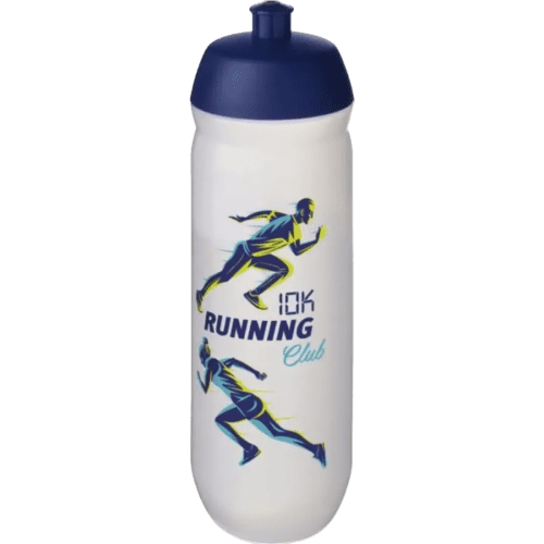 750ml HydroFlex™ Frosted Squeezy Sports Bottles in Blue/Frosted Clear form Total Merchandise