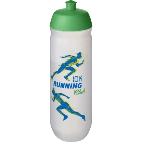 750ml HydroFlex™ Frosted Squeezy Sports Bottles in Green/Frosted Clear from Total Merchandise