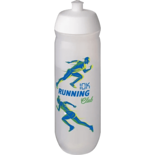 750ml HydroFlex™ Frosted Squeezy Sports Bottles in White/Frosted Clear from Total Merchandise