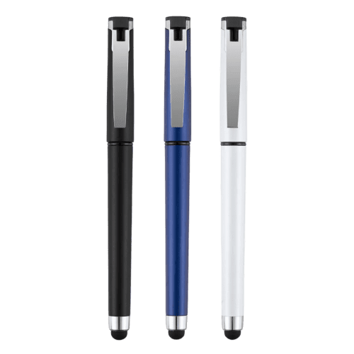 Promotional Gel Roller Pen with Stylus in all colours printed with your logo from Total Merchandise