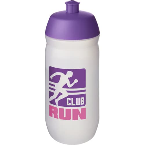 Custom Printed Squeezy Water Bottles in Clear/Purple from Total Merchandise