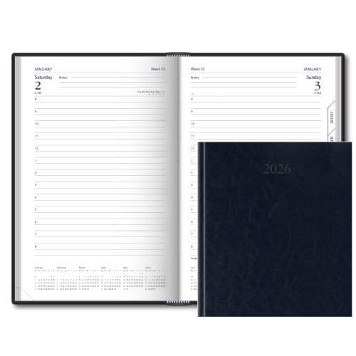 Open Excel A5 Daily Desk Diary with a design from Total Merchandise