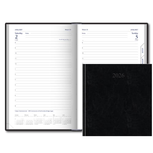 Open Excel A5 Daily Desk Diary with a design from Total Merchandise
