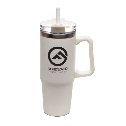 Custom Everest Go 900ml Travel Mug in White from Total Merchandise