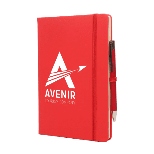 Customisable A5 Recycled Mole Mate Duo in Red printed with your logo from Total Merchandise