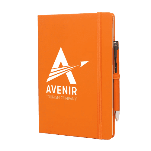 Personalisable A5 Recycled Mole Mate Duo in Amber printed with your logo from Total Merchandise