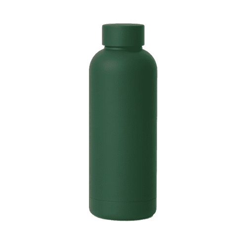 Corvo Bottle with Rubberised Finish in Hunter Green