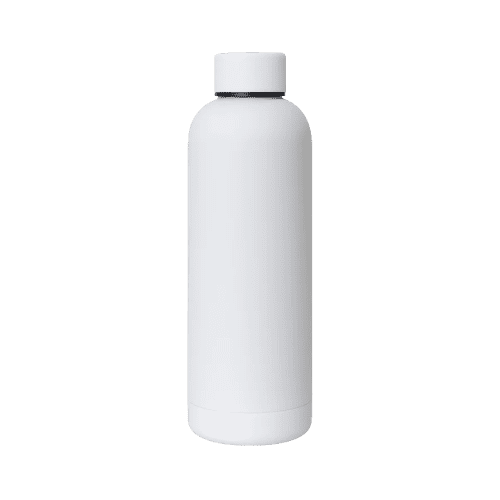Corvo Bottle with Rubberised Finish in White