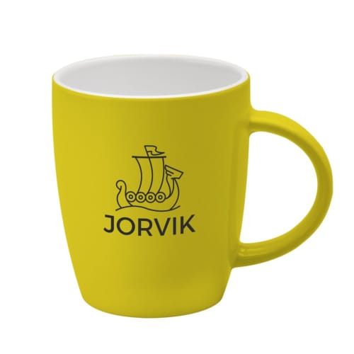 Branded Custom Colour Darwin Bone China Mug with a design from Total Merchandise