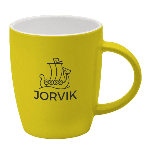 Branded Custom Colour Darwin Bone China Mug with a design from Total Merchandise